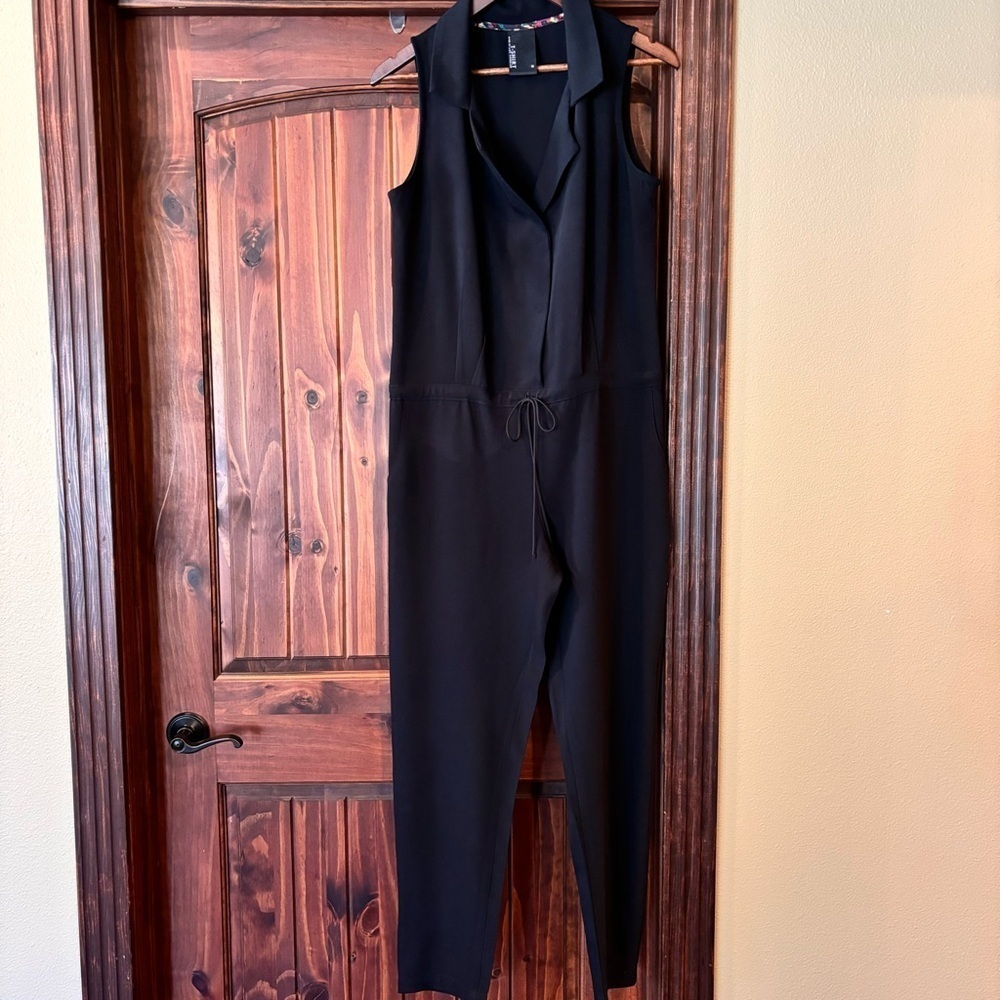 Dolan T-Shirt Sleeveless Jumpsuit in Black, Medium,Office,Night Out,Casual,Comfy